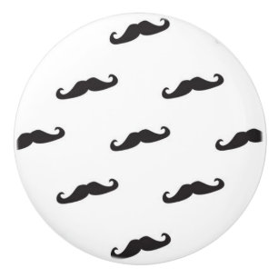Schnurrbart-Hipstermuster 2 Keramikknauf