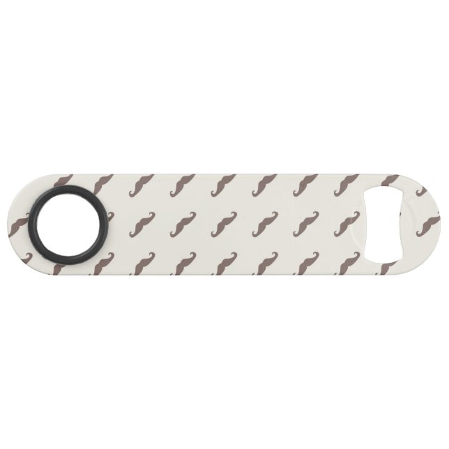 Schnurrbart-Hipstermuster 3 Speed Flaschenöffner (Vorderseite (Horizontal))