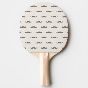 Schnurrbart-Hipstermuster 3 Tischtennis Schläger