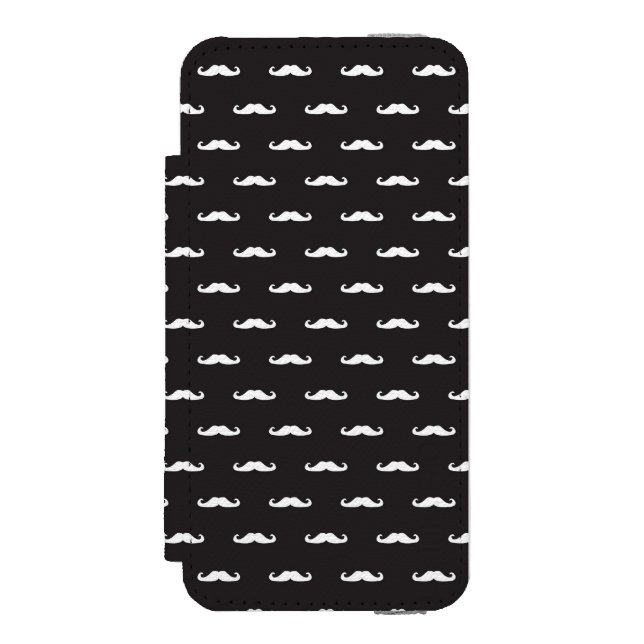Schnurrbart-Hipstermuster Incipio iPhone Geldbeutel-Hülle (Folio Vorderseite)