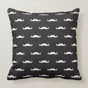 Schnurrbart-Hipstermuster Kissen