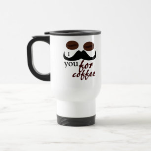 Schnurrbart I Sie für Kaffeereise-Tasse Reisebecher