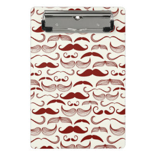 Schnurrbart-Muster, Retro-Stil 3 Mini Klemmbrett
