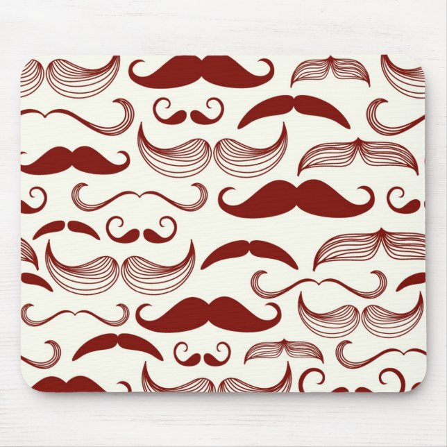 Schnurrbart-Muster, Retro-Stil 3 Mousepad (Vorne)