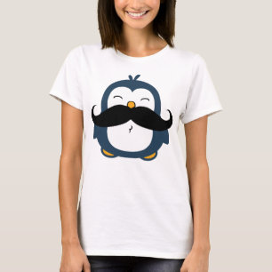 Schnurrbart-Pinguin T-Shirt