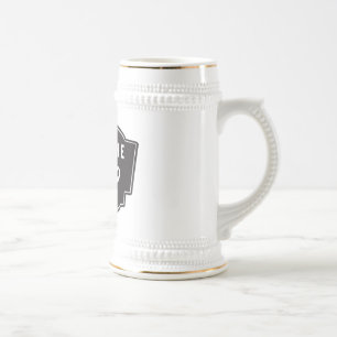 Schnurrbart-Reiter-Bier Stein Bierglas