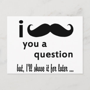 Schnurrbart  Sie  eine Frage Geschenke Postkarte