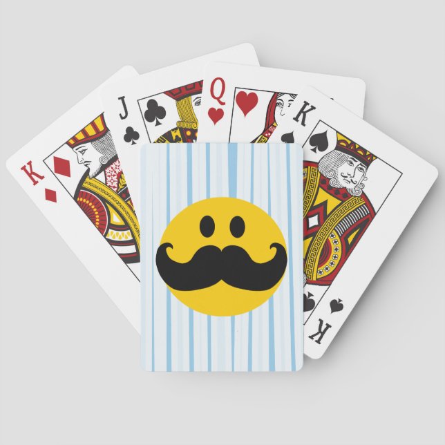 Schnurrbart Spielkarten (Rückseite)