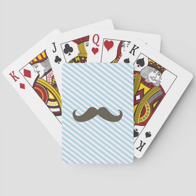 Schnurrbart-Standardgesichts-Spielkarten Spielkarten (Rückseite)