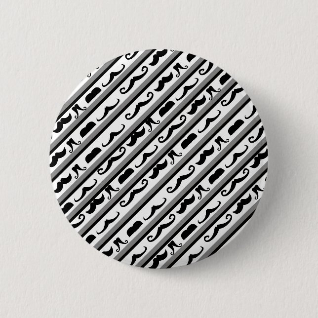 Schnurrbart-Streifen Button (Vorderseite)