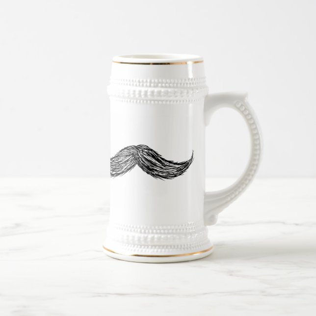 Schnurrbart-Tasse Bierglas (Rechts)