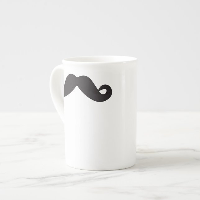 Schnurrbart-Tasse Prozellantasse (Vorderseite Links)