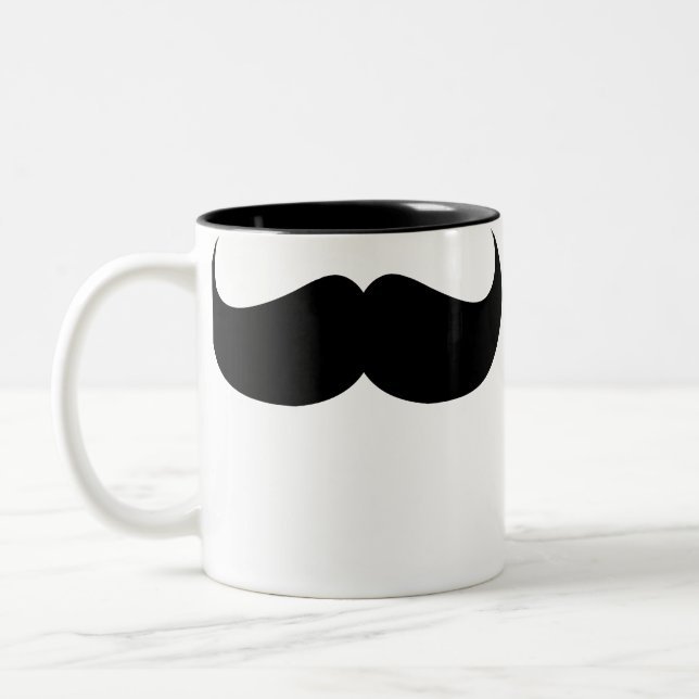Schnurrbart-Tasse Zweifarbige Tasse (Links)