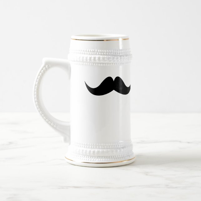 Schnurrbart-Trauzeugejunggesellebier Stein-Tasse Bierglas (Links)