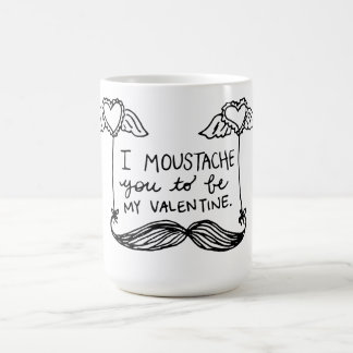 Schnurrbart-Valentinsgruß Kaffeetasse