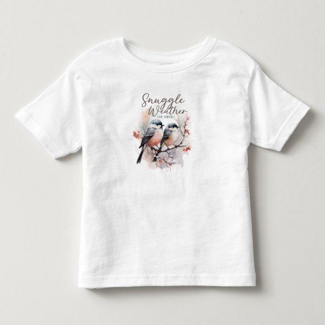 Schnurrbart Wetter ist da, Vögel auf Branntwein We Kleinkind T-shirt (Vorderseite)