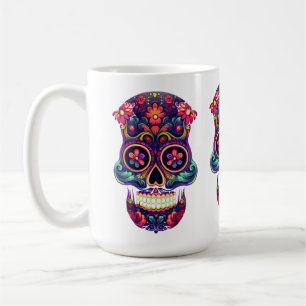 Schnurrbart-Zucker-Schädel Kaffeetasse