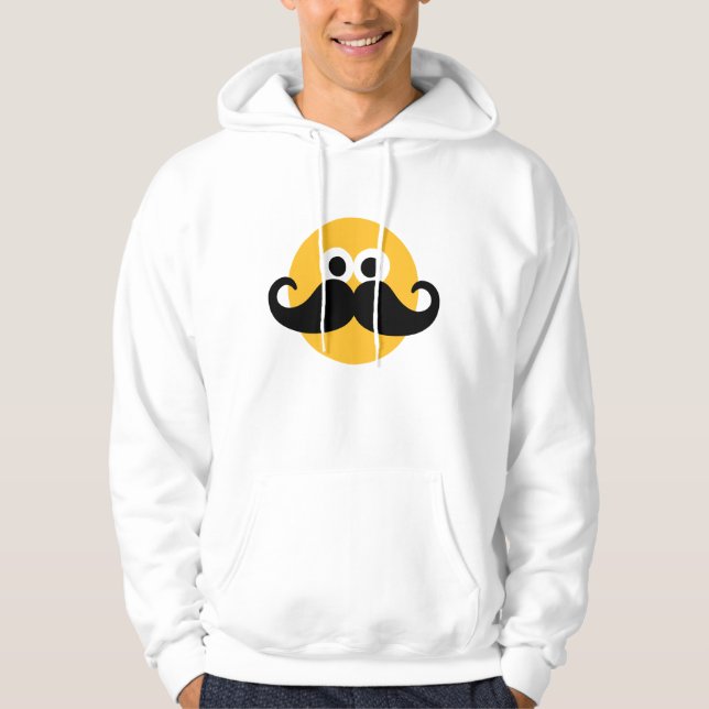 Schnurrbartgesicht Hoodie (Vorderseite)