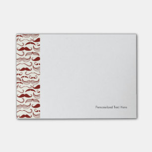 Schnurrbartmuster, Retro Art 3 Post-it Klebezettel