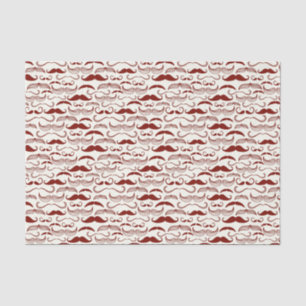 Schnurrbartmuster, Retro Art 3 Seidenpapier