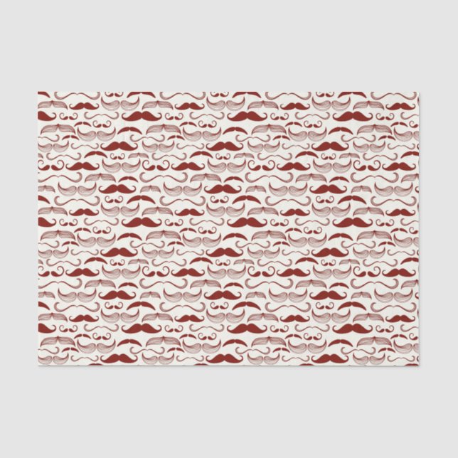 Schnurrbartmuster, Retro Art 3 Seidenpapier (Vorderseite)