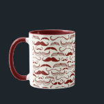 Schnurrbartmuster, Retro Art 3 Tasse<br><div class="desc">Nahtloses Muster des Schnurrbartes,  Retro Art,  vektorillustration © und ® Bigstock® - alle Rechte vorbehalten.</div>