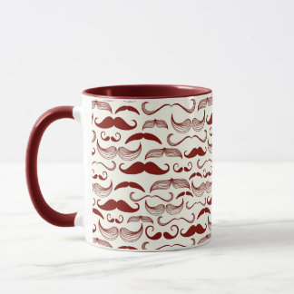 Schnurrbartmuster, Retro Art 3 Tasse