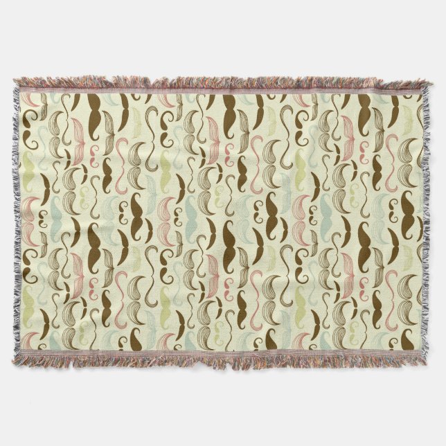 Schnurrbartmuster, Retro Art 4 Decke (Vorderseite)