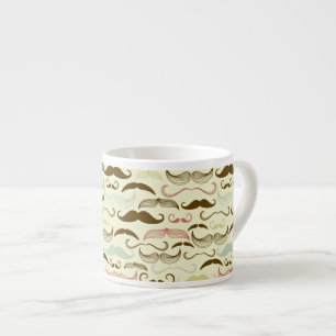Schnurrbartmuster, Retro Art 4 Espressotasse