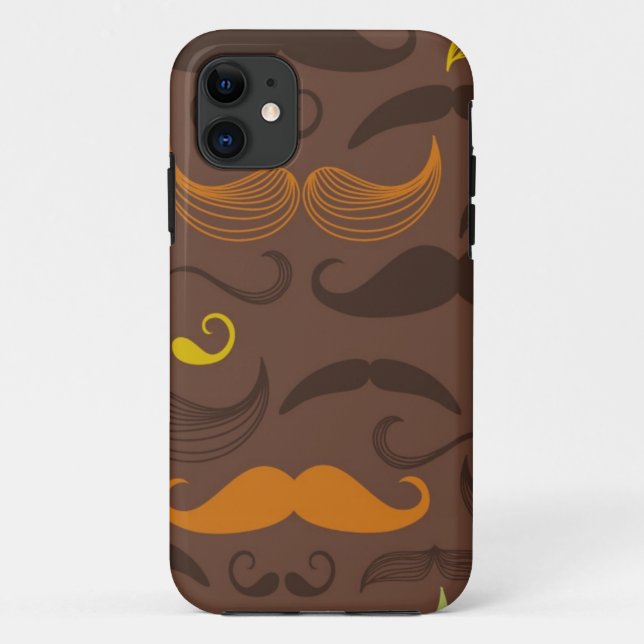 Schnurrbartmuster, Retro Art 5 Case-Mate iPhone Hülle (Rückseite)