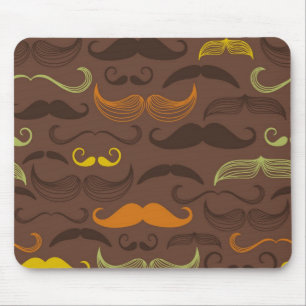 Schnurrbartmuster, Retro Art 5 Mousepad