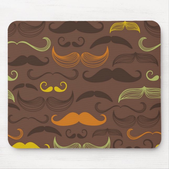 Schnurrbartmuster, Retro Art 5 Mousepad (Vorne)
