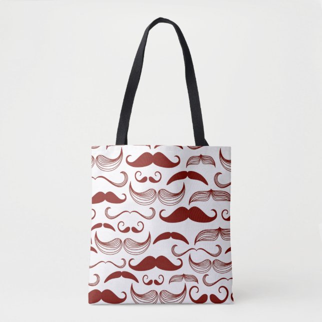 Schnurrbartmuster, Retro-Stil 3 Tasche (Vorderseite)