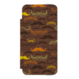 Schnurrbartmuster, Retro-Stil 5 Incipio Watson™ iPhone 5 Geldbörsen Hülle