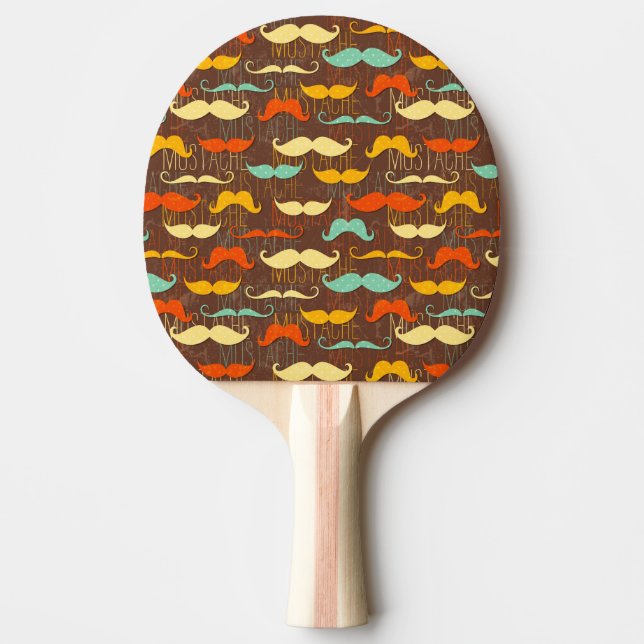Schnurrbartmuster Tischtennis Schläger (Vorderseite)