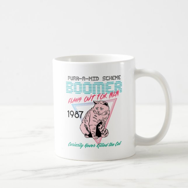 Schnurren-ein-Mittlerer Entwurf-ausgewachsener Kaffeetasse (Rechts)
