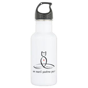 Schnurren OM Mani Padme - extravaganter Arttext Edelstahlflasche