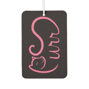Schnurrende Typografie ROSA Autolufterfrischer