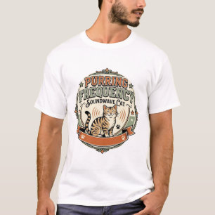 Schnurrfrequenz-Schallwelle Katze Schnurrfrequenz T-Shirt