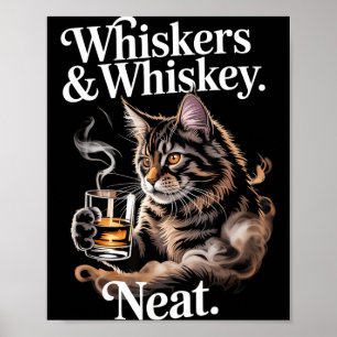 Schnurrhaare und ordentlich lustiger Katzenliebhab Poster