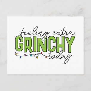 Schnürsenkel Gefühl Extra Grinchy Heute 4 Postkarte