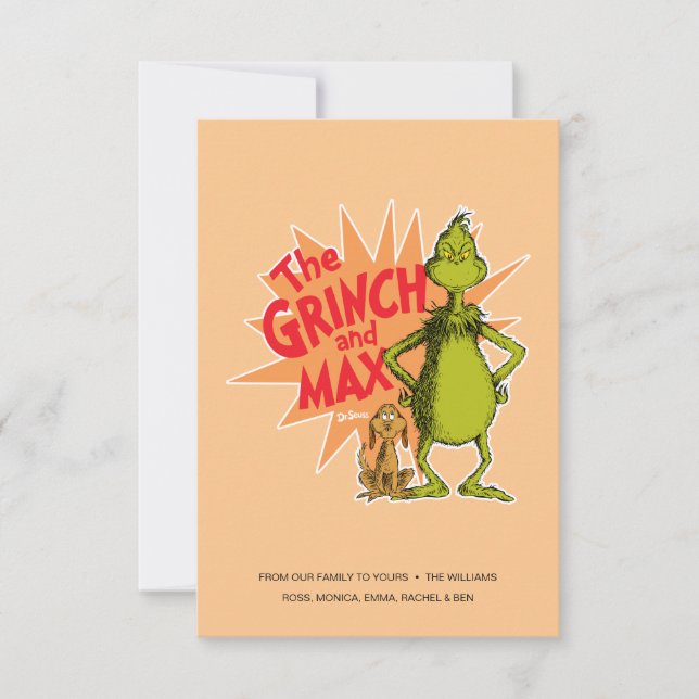 Schnürsenkel | Grinch & Max Sternexplosion Karte (Vorderseite)