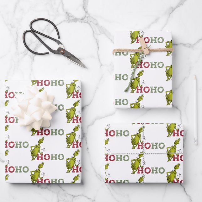 Schnürsenkel | Ho Ho Ho Geschenkpapier Set (Vorderseite)