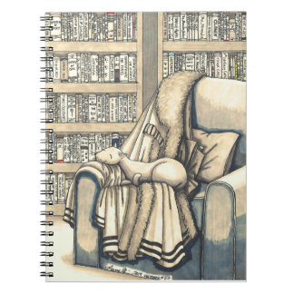 Schnürsenkel im Spiralheft Bibliothek Notizblock