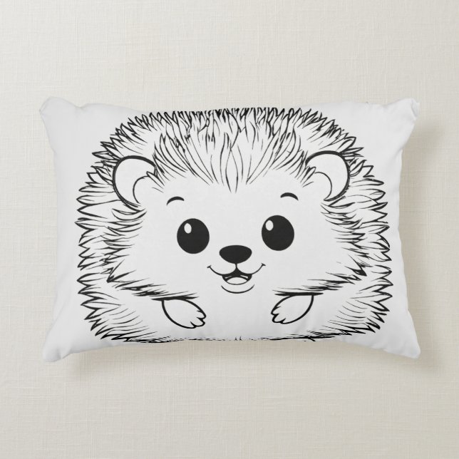 Schnürsenkel Kissen - Adorabler Igel (Vorderseite)