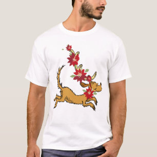 Schnürsenkel   Max Christmas Pointsettia T-Shirt