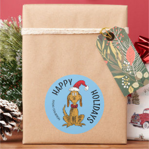 Schnürsenkel   Max Santa   Weihnachtsgeschenkmarke Runder Aufkleber