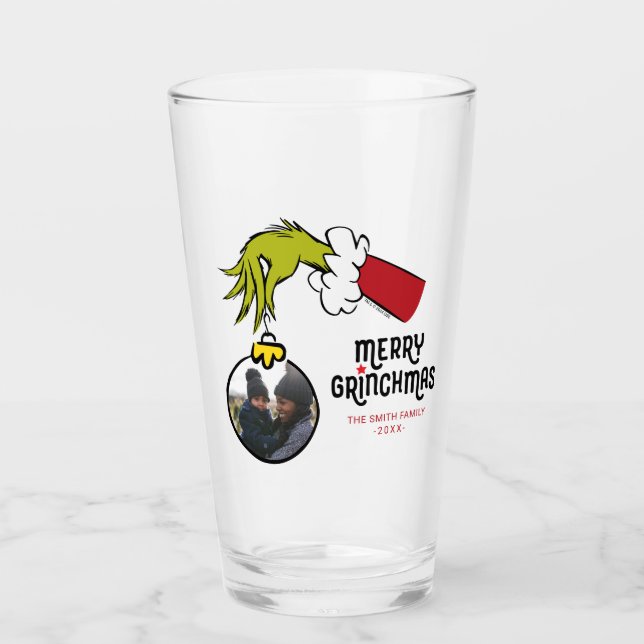 Schnürsenkel | Merry Grinchmas Foto Glas (Vorderseite)