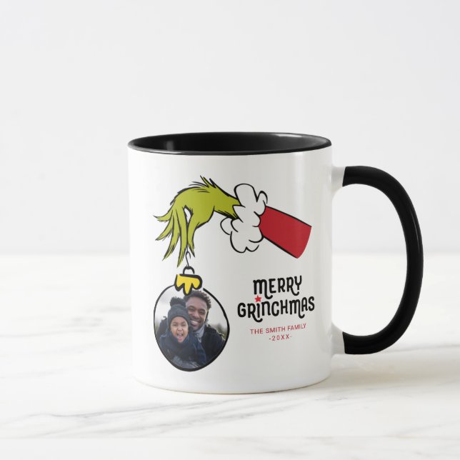 Schnürsenkel | Merry Grinchmas Foto Tasse (Rechts)
