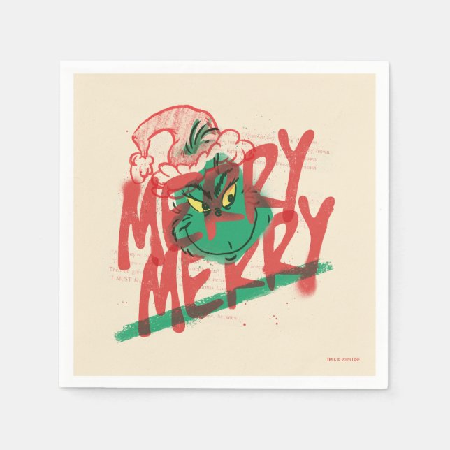 Schnürsenkel | Merry Merry Grunge Graphic Serviette (Vorderseite)